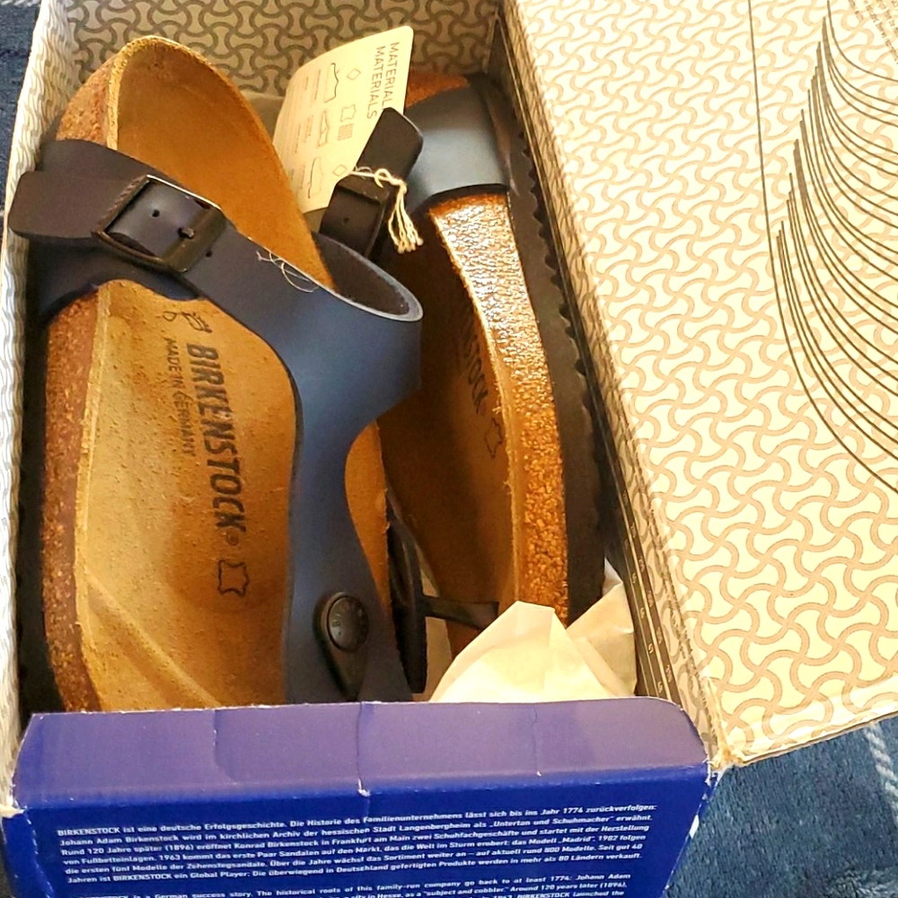 BIRKENSTOCK Blue sandals